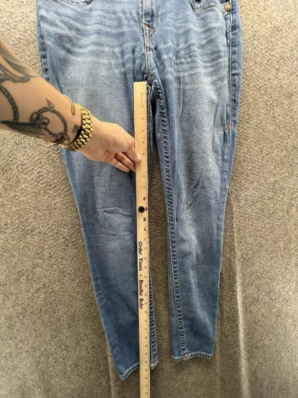 True Religion Curvy Skinny Jeans Womens 29 Blue Medium Wash Stretch Denim Pant